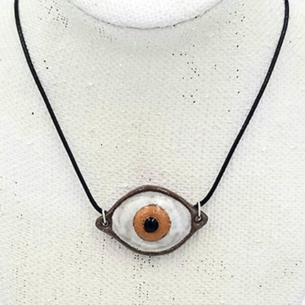 Pottery Eye Necklace - Brown